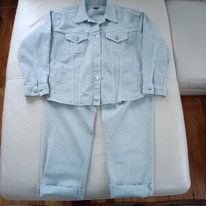 Lauren Ralph Lauren Set Denim Cropped Jacket 1X and Jeans 18W